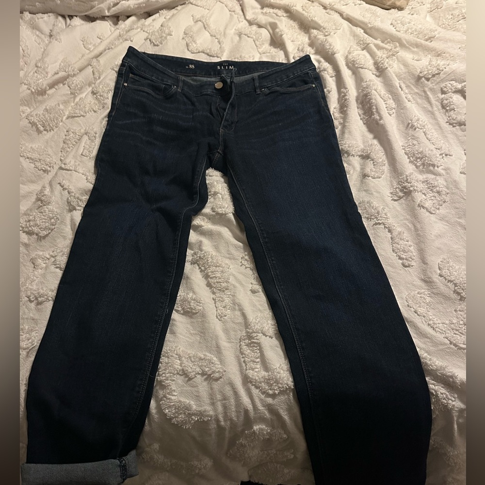 White House black market  dark denim jeans - The Slim size 8S, never worn